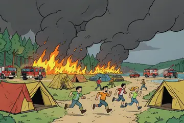 Bosbrand in Zuidwest-Frankrijk treft vakantiegebied: zes campings ontruimd, 12.000 mensen geëvacueerd