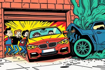 Daders rijden eerst garage in Rossum aan gort, stelen dan een BMW, maar even later gaat het mis