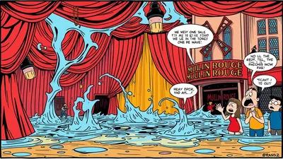 Hitmusical Moulin Rouge! stopt per direct vanwege waterschade decor: ‘Niemand had zich het einde op deze manier kunnen voorstellen’