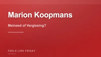 Marion Koopmans: Meineed of Vergissing?
